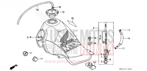 RESERVOIR A CARBURANT MTX125RWD de 1983